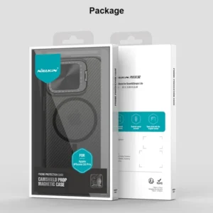 خرید گارد مگ سیف نیمه شفاف کمرا استند iPhone 16 Pro مارک نیلکین مدل Camshield Prop Clear