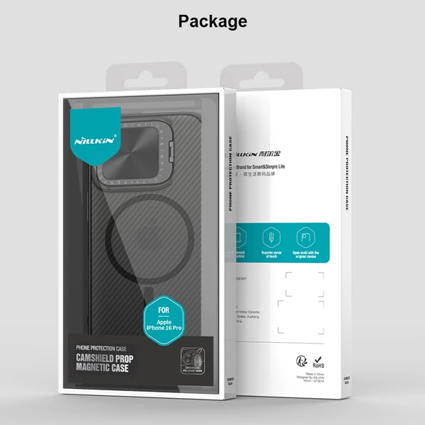 خرید گارد مگ سیف نیمه شفاف کمرا استند iPhone 16 Pro مارک نیلکین مدل Camshield Prop Clear خرید گارد مگ سیف نیمه شفاف کمرا استند iPhone 16 Pro مارک نیلکین مدل Camshield Prop Clear