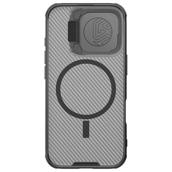 خرید گارد مگ سیف نیمه شفاف کمرا استند iPhone 16 Pro مارک نیلکین مدل Camshield Prop Clear