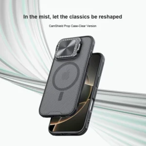 خرید گارد مگ سیف نیمه شفاف کمرا استند iPhone 16 Pro مارک نیلکین مدل Camshield Prop Clear