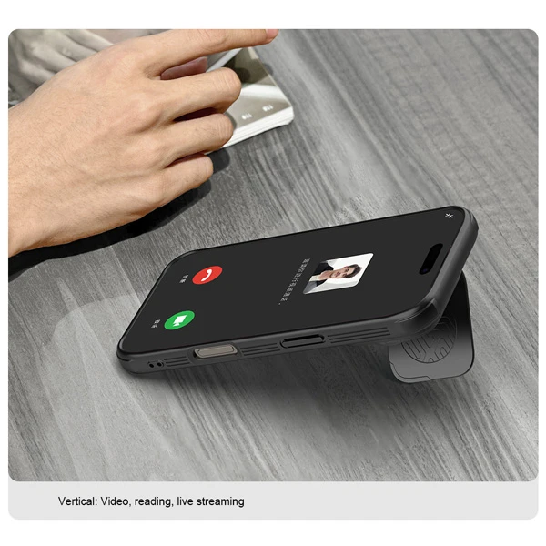 خرید گارد مگ سیف نیمه شفاف کمرا استند iPhone 16 Pro مارک نیلکین مدل Camshield Prop Clear