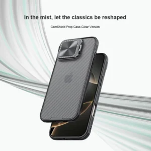 خرید گارد نیمه شفاف کمرا استند iPhone 16 Pro Max مارک نیلکین مدل Camshield Prop Clear