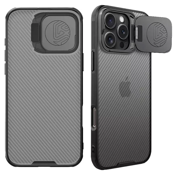 خرید گارد نیمه شفاف کمرا استند iPhone 16 Pro مارک نیلکین مدل Camshield Prop Clear