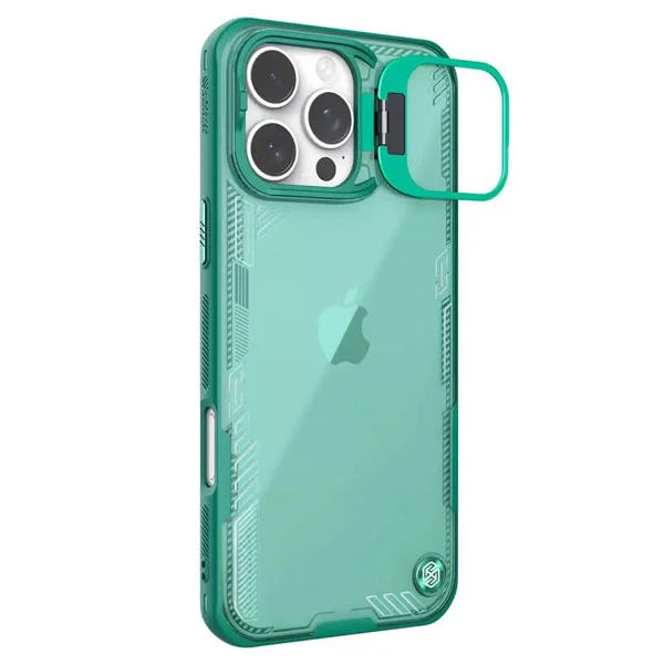 خرید گارد کریستالی استند دار iPhone 16 Pro Max مارک نیلکین مدل Iceblade Prop Frame