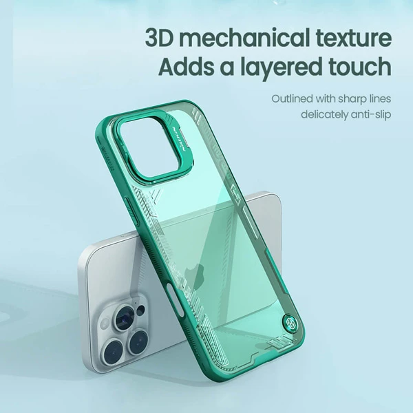 خرید گارد کریستالی استند دار iPhone 16 Pro Max مارک نیلکین مدل Iceblade Prop Frame