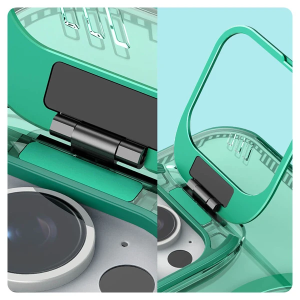 خرید گارد کریستالی استند دار iPhone 16 Pro Max مارک نیلکین مدل Iceblade Prop Frame