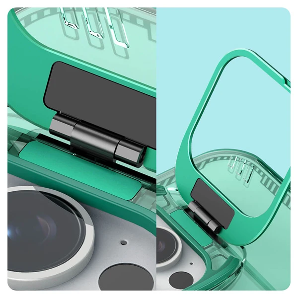 خرید گارد کریستالی مگنتی استند دار iPhone 16 Pro Max مارک نیلکین مدل Iceblade Prop Frame Magnetic