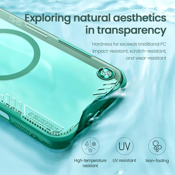 خرید گارد کریستالی مگنتی استند دار iPhone 16 Pro مارک نیلکین مدل Iceblade Prop Frame Magnetic