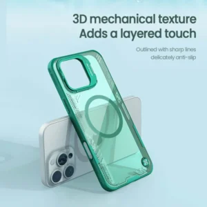 خرید گارد کریستالی مگنتی استند دار iPhone 16 Pro مارک نیلکین مدل Iceblade Prop Frame Magnetic