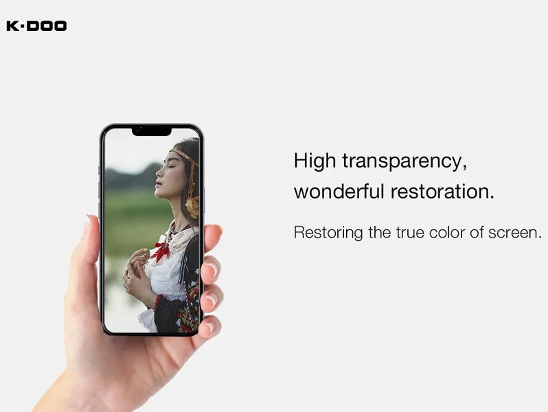 خرید گلس تمام صفحه با ابزار نصب iPhone 14 Plus مارک K-DOO