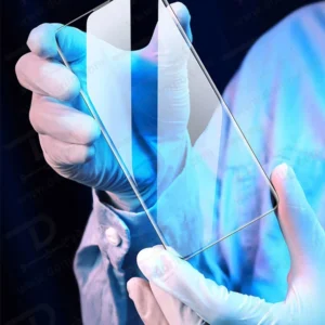 خرید گلس شیشه ای تمام شفاف iPhone 16 با ابزار مخصوص نصب مارک XUNDD سری AXE