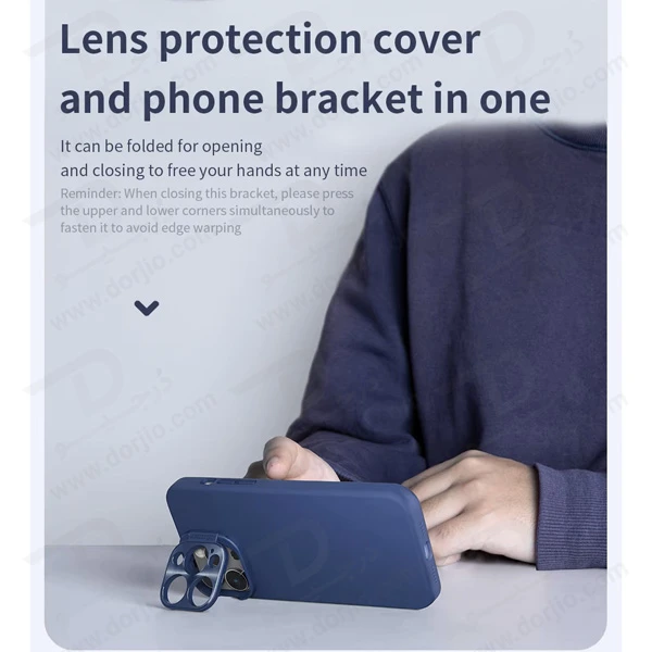 خرید قاب سیلیکونی مگنتی متال لنز هیبریدی iPhone 16 Pro Max مارک نیلکین مدل Lens Wing Magnetic