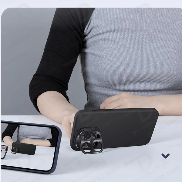 خرید قاب سیلیکونی مگنتی متال لنز هیبریدی iPhone 16 Pro Max مارک نیلکین مدل Lens Wing Magnetic