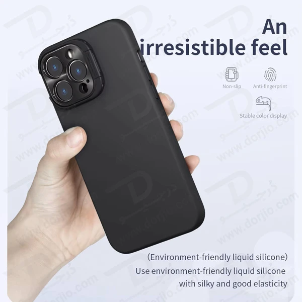 خرید قاب سیلیکونی مگنتی متال لنز هیبریدی iPhone 16 Pro Max مارک نیلکین مدل Lens Wing Magnetic