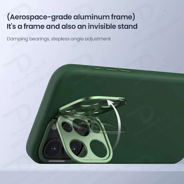 خرید قاب سیلیکونی مگنتی متال لنز هیبریدی iPhone 16 Pro Max مارک نیلکین مدل Lens Wing Magnetic