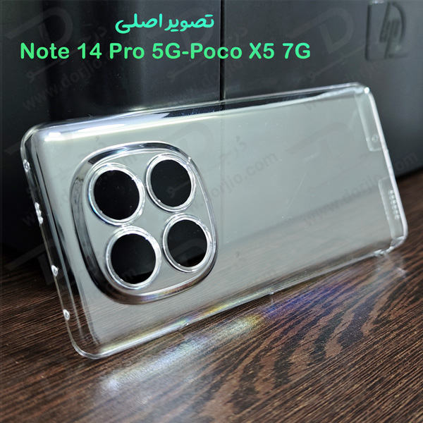 خرید قاب شفاف تمام کریستالی Xiaomi Redmi Note 14 Pro 5G مارک LEXOM