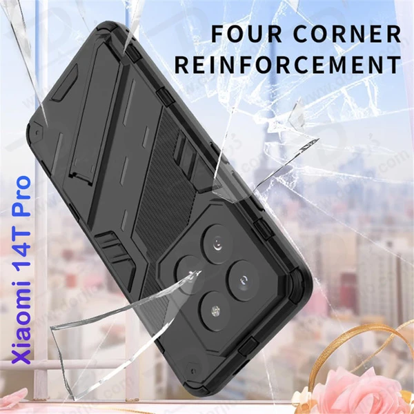 خرید قاب ضد ضربه استند دار Xiaomi 14T Pro مارک LEXOM