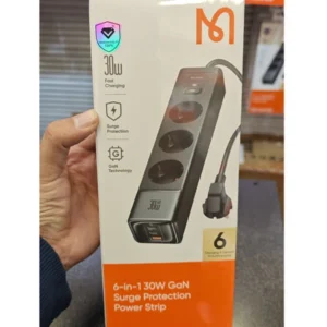 خرید چند راهی محافظ برق و آداپتور شارژ 30 وات Gan مارک مک دودو مدل CH-0620