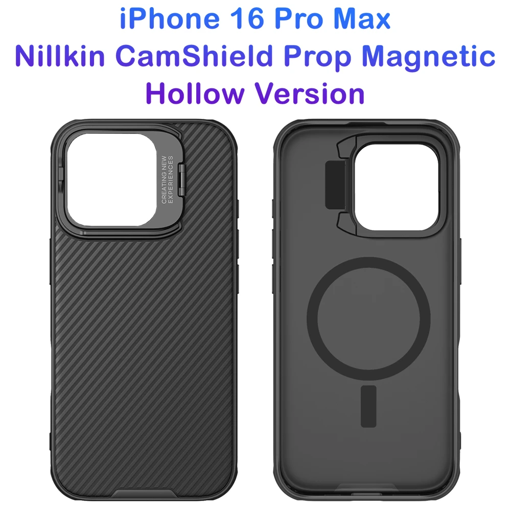 خرید گارد ضد ضربه مگنتی استند دار iPhone 16 Pro Max مارک نیلکین مدل Camshield Prop Magnetic Hollow Version