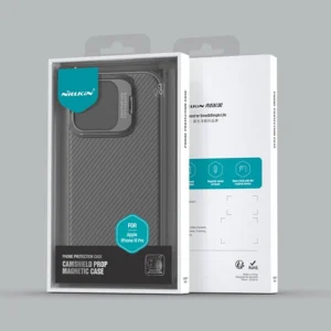 خرید گارد ضد ضربه مگنتی استند دار iPhone 16 Pro Max مارک نیلکین مدل Camshield Prop Magnetic Hollow Version