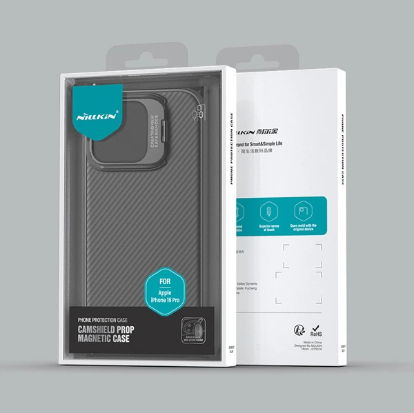 خرید گارد ضد ضربه مگنتی استند دار iPhone 16 Pro Max مارک نیلکین مدل Camshield Prop Magnetic Hollow Version