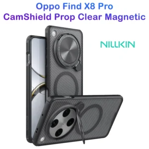 گارد مگ سیف نیمه شفاف کمرا استند Oppo Find X8 Pro مارک نیلکین مدل Camshield Prop Clear