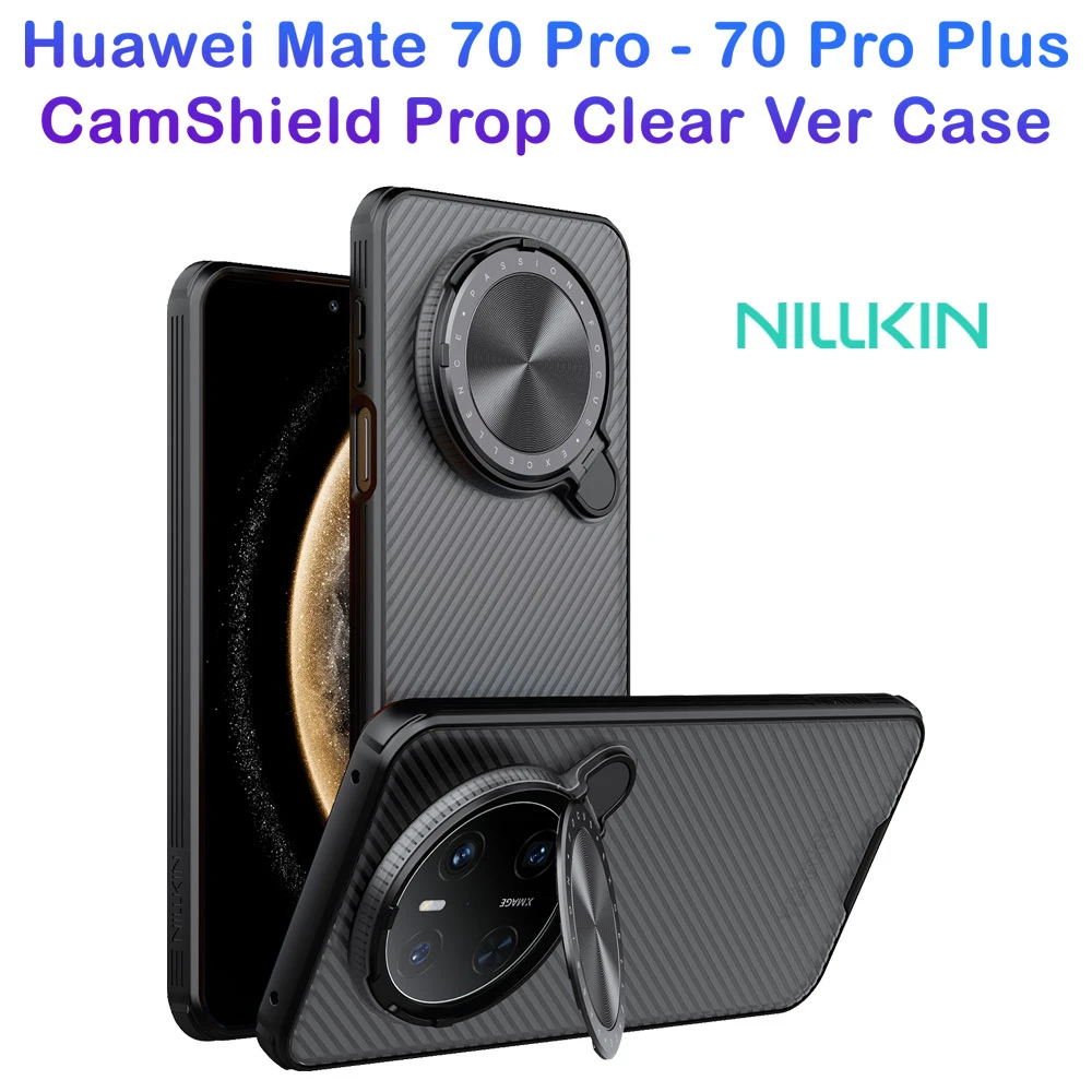 خرید گارد نیمه شفاف کمرا استند Huawei Mate 70 Pro Plus مارک نیلکین مدل Camshield Prop Clear