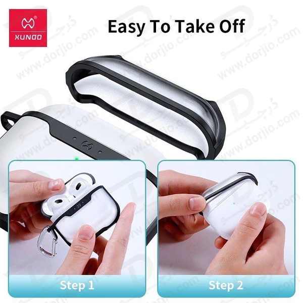 خرید قاب کریستالی شفاف AirPods 4 برند Xundd سری Beatle