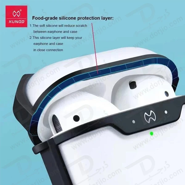 قاب کریستالی شفاف AirPods 4 برند Xundd سری Beatle