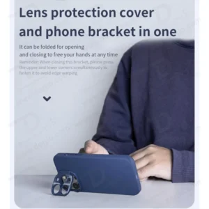 خرید قاب سیلیکونی مگنتی متال لنز هیبریدی iPhone 16 Pro مارک نیلکین مدل Lens Wing Magnetic