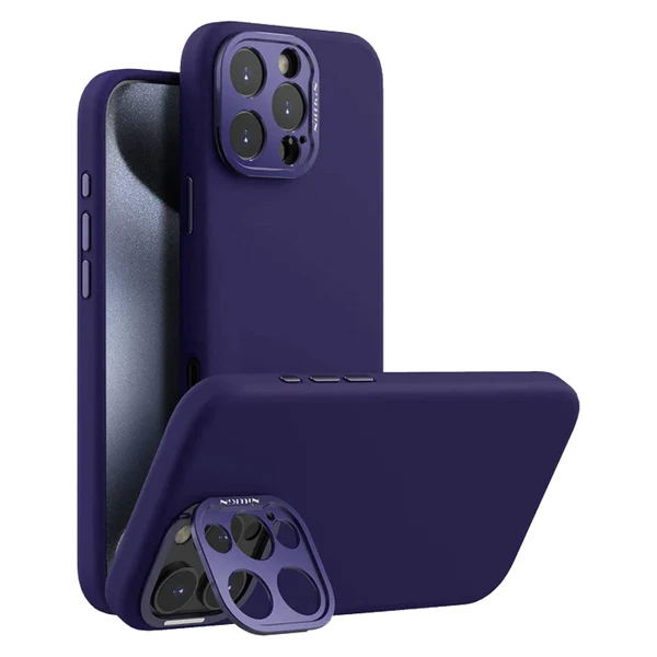 خرید قاب سیلیکونی مگنتی متال لنز هیبریدی iPhone 16 Pro مارک نیلکین مدل Lens Wing Magnetic