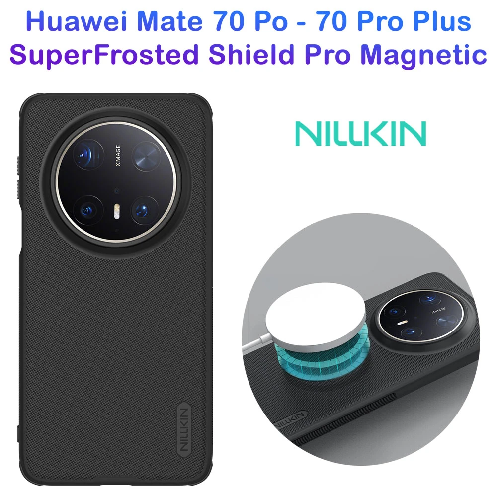 خرید قاب ضد ضربه مگنتی Huawei Mate 70 Pro Plus مارک نیلکین مدل Super Frosted Shield Pro Magnetic