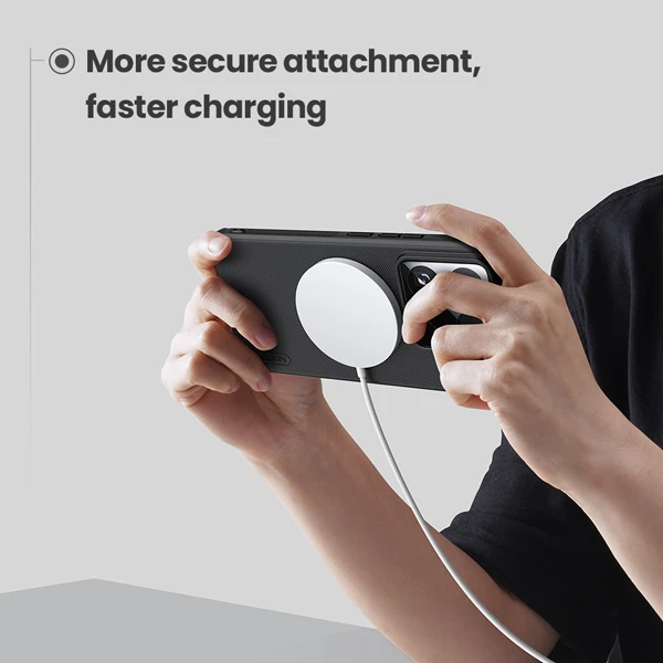 خرید قاب ضد ضربه مگنتی Xiaomi 15 Pro مارک نیلکین مدل Super Frosted Shield Pro Magnetic