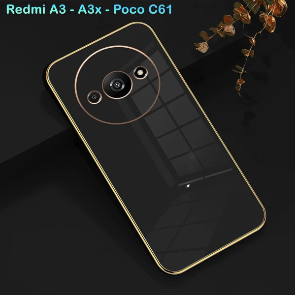 خرید قاب ژله ای فریم طلایی Xiaomi Poco C61 مدل My Case خرید قاب ژله ای فریم طلایی Xiaomi Poco C61 مدل My Case