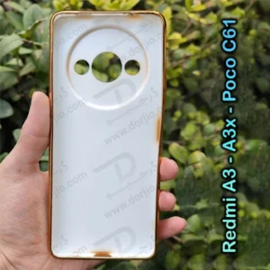 خرید قاب ژله ای فریم طلایی Xiaomi Poco C61 مدل My Case