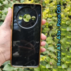خرید قاب ژله ای فریم طلایی Xiaomi Redmi A3-A3x مدل My Case