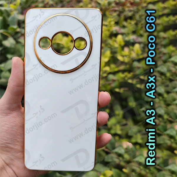 خرید قاب ژله ای فریم طلایی Xiaomi Redmi A3-A3x مدل My Case