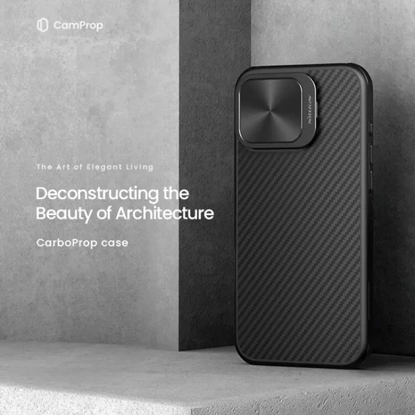 خرید قاب کربنی مگنتی کمرا استند نیلکین iPhone 16 Pro Max مدل CarboProp Magnetic