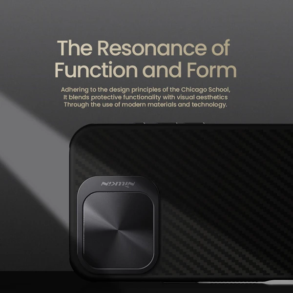 خرید قاب کربنی مگنتی کمرا استند iPhone 16 Pro Max مارک نیلکین مدل CarboProp Magnetic