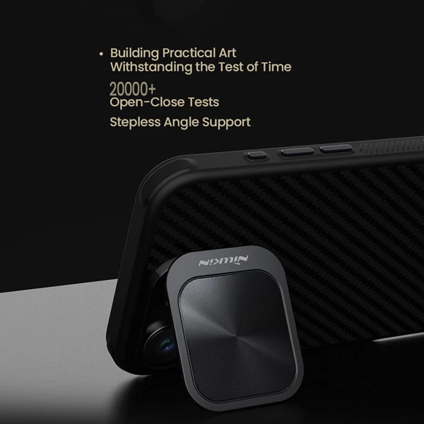 خرید قاب کربنی مگنتی کمرا استند نیلکین iPhone 16 Pro Max مدل CarboProp Magnetic