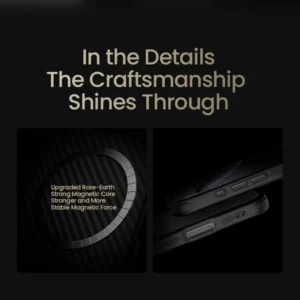 خرید قاب کربنی مگنتی کمرا استند iPhone 16 Pro Max مارک نیلکین مدل CarboProp Magnetic