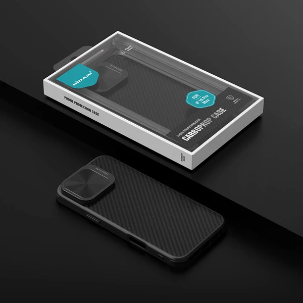 خرید قاب کربنی مگنتی کمرا استند نیلکین iPhone 16 Pro مدل CarboProp Magnetic