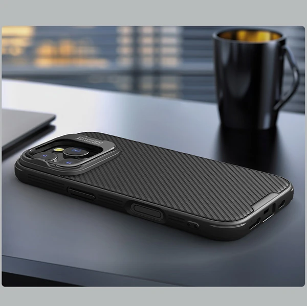 خرید گارد ضد ضربه مگنتی استند دار iPhone 16 Pro Max مارک نیلکین مدل Camshield Prop Magnetic Hollow Version