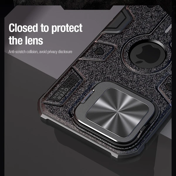 خرید گارد ضد ضربه مگنتی کمرا استند iPhone 16 Pro Max مارک نیلکین مدل Camshield Armor Prop