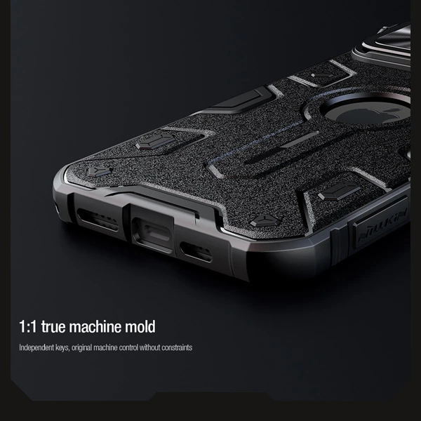 خرید گارد ضد ضربه مگنتی کمرا استند iPhone 16 Pro مارک نیلکین مدل Camshield Armor Prop