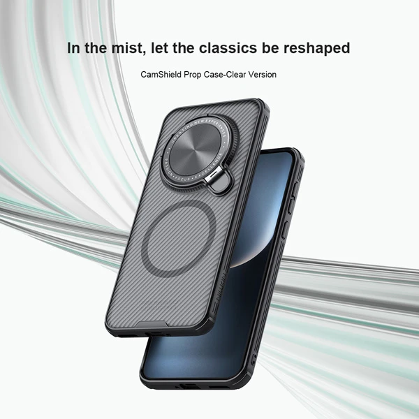 خرید گارد مگ سیف نیمه شفاف کمرا استند Honor Magic7 مارک نیلکین مدل Camshield Prop Clear