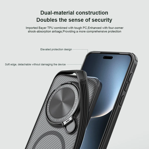 خرید گارد مگ سیف نیمه شفاف کمرا استند Honor Magic7 مارک نیلکین مدل Camshield Prop Clear