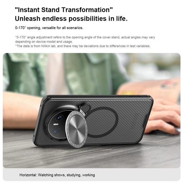 خرید گارد مگ سیف نیمه شفاف کمرا استند Huawei Mate 70 Pro Plus مارک نیلکین مدل Camshield Prop Clear