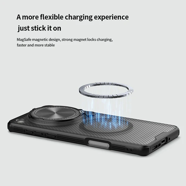 خرید گارد مگ سیف نیمه شفاف کمرا استند Oppo Find X8 Pro مارک نیلکین مدل Camshield Prop Clear