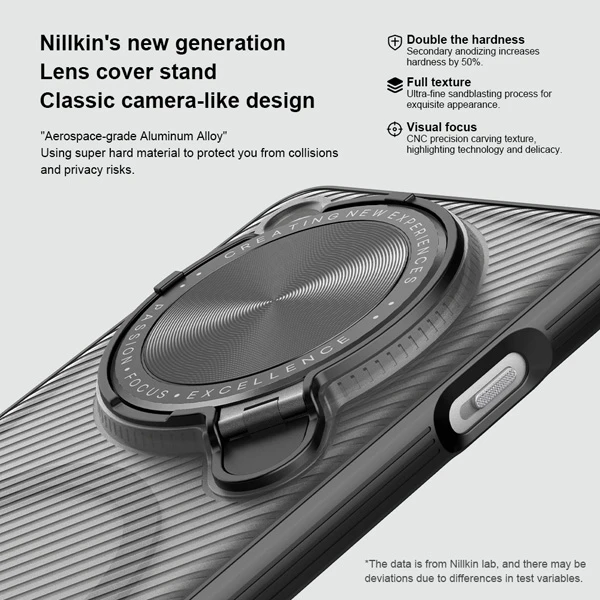 خرید گارد مگ سیف نیمه شفاف کمرا استند Oppo Find X8 Pro مارک نیلکین مدل Camshield Prop Clear